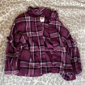 VANS purple flannel, barley worn, and is a size XS